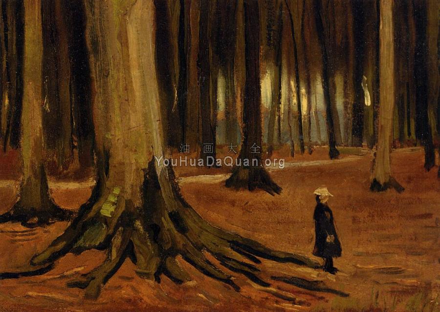 森林里的女孩 - 文森特·威廉·梵高